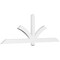Ekena Millwork Redmond Architectural Grade PVC Gable Bracket, 84"W x 28"H x 2"D x 4"F, 8/12 Pitch GBP084X28X0204RED00 - alternate 1